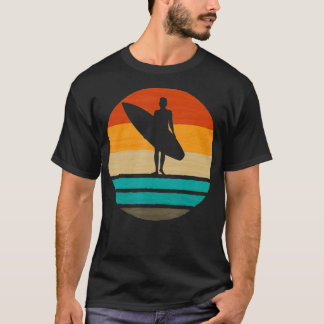 Surfa Surfing Surfboard Sunset 70 s 80-tal Surfer  T Shirt