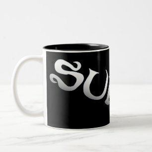 Surfa svart lutad två ton mugg