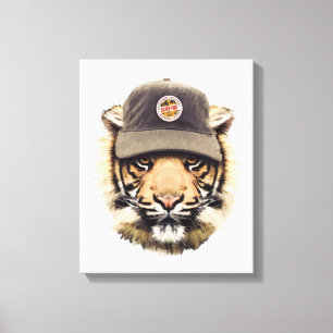 Surfa tigern canvastryck