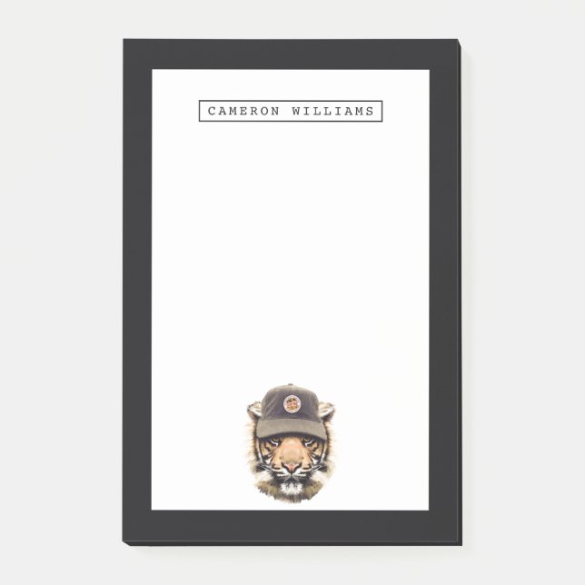 Surfa tigern | tillfoga ditt namn post-it block (Framsida)