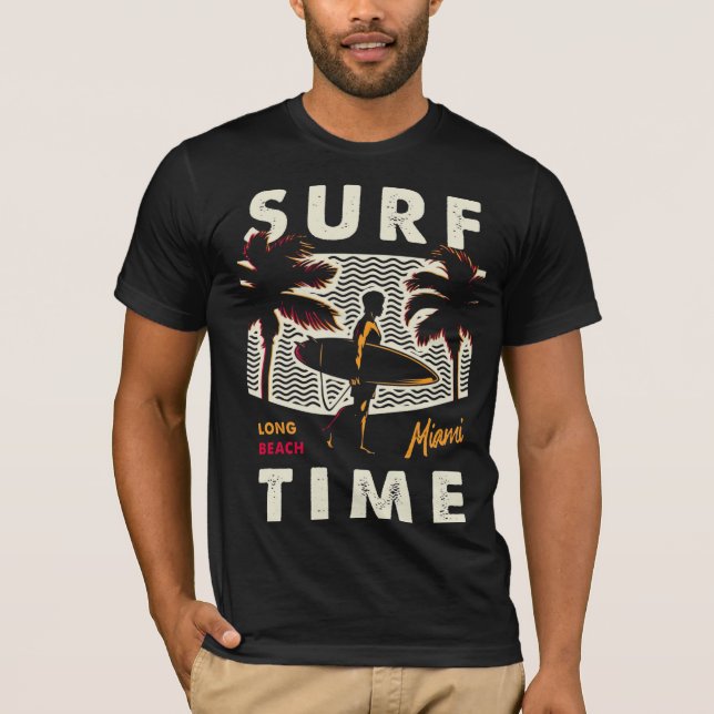 Surfa Time - Tropical Beach Vibes T-Shirt (Framsida)