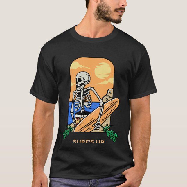 Surfa Up Coola Beach Vibes T Shirt (Framsida)
