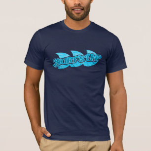 Surfa upp manar blåtthavet och marint-skjortan t-shirt