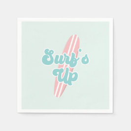 Surfa upp Rosa Beach Birthday Pappersservett