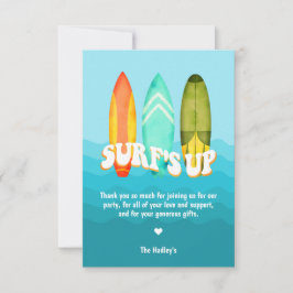 Surfa upp Surfboard Birthday Tack Kort
