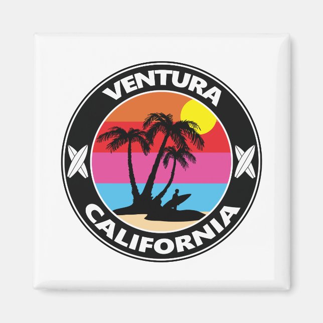 Surfa Ventura California Magnet (Framsidan)