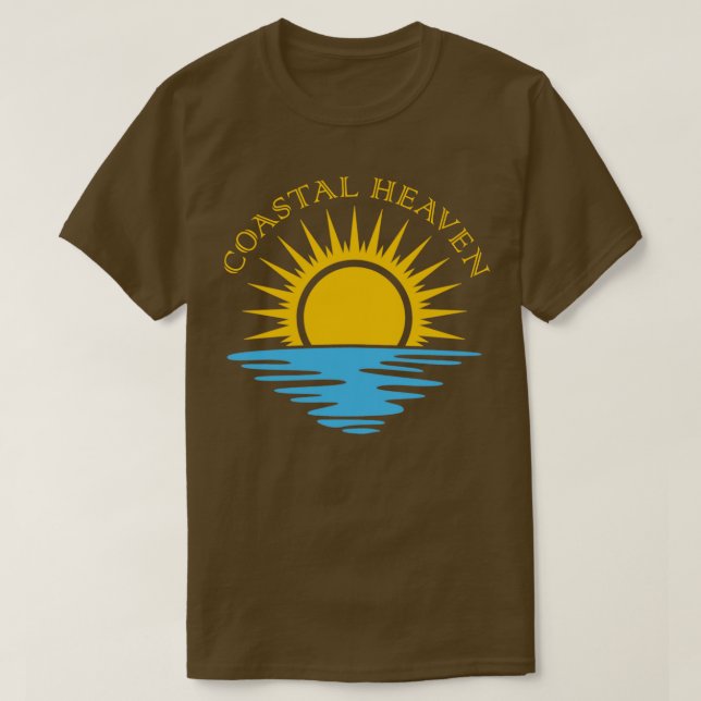 Surfa vid kusthimlen Sunrise Beach Ocean Paradise T Shirt (Design framsida)