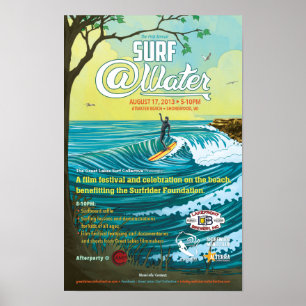 Surfa@Wateraffisch 11" x 17", Poster