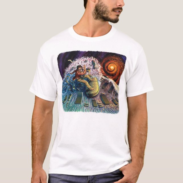 Surfa webben tee shirt (Framsida)