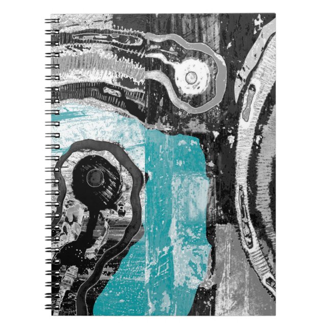 Surface Current – Abstract Flow & Structure Spiral Anteckningsbok (Framsidan)