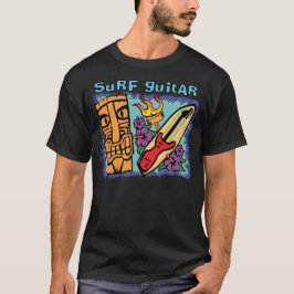 Surfagitarr: Tiki w/Torch och hibiskus Tee Shirt