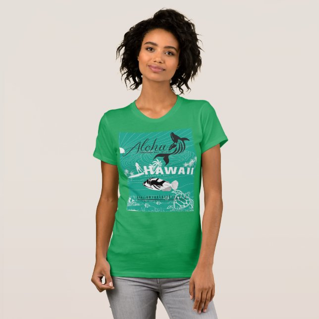 SurfaHawaii öar T Shirt (Hel framsida)