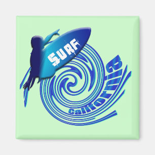 SurfaKalifornien kaliforniska surfarear som surfar Magnet
