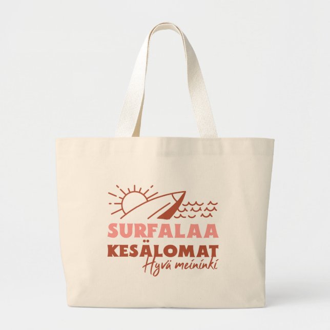 Surfalaa Kesälomat - Surf sommarlov Jumbo Tygkasse (Framsidan)