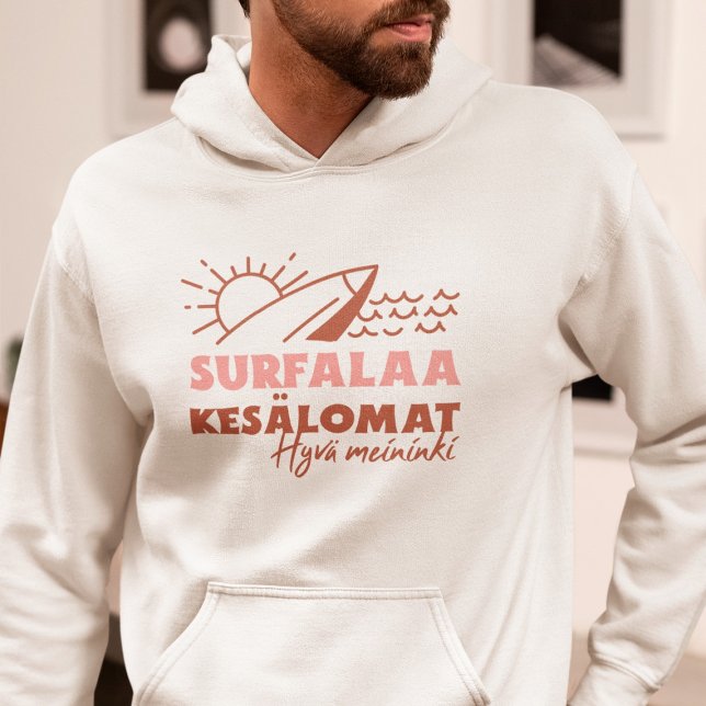 Surfalaa Kesälomat - Surf Summer Holidays Hoodie (Skapare uppladdad)