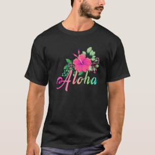 Surfan Aloha Flower Hawaii Hawaii Hawaii T Shirt