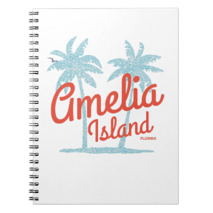 Surfan Amelia Island Florida Beach Coral Anteckningsbok