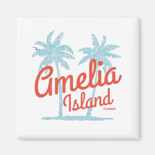 Surfan Amelia Island Florida Beach Coral Magnet