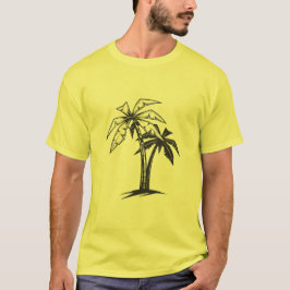 Surfan för Vintage i handflatan Träd T Shirt