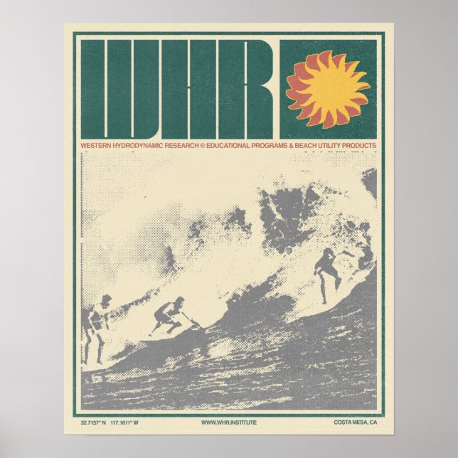Surfan för western hydrodynamisk forskning Poster (Framsidan)