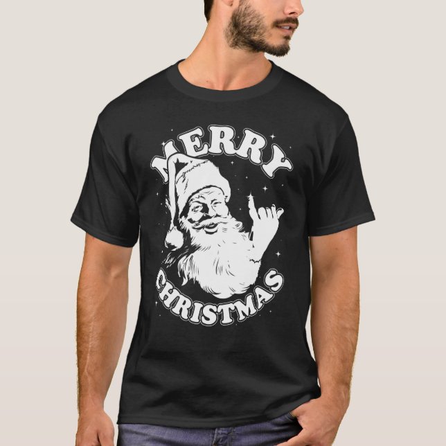 Surfan från jultomten Shaka T Shirt (Framsida)