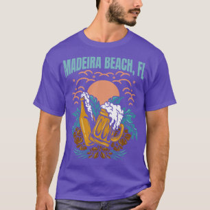 Surfan Madeira Beach Florida Väster Kusten Beacher T Shirt