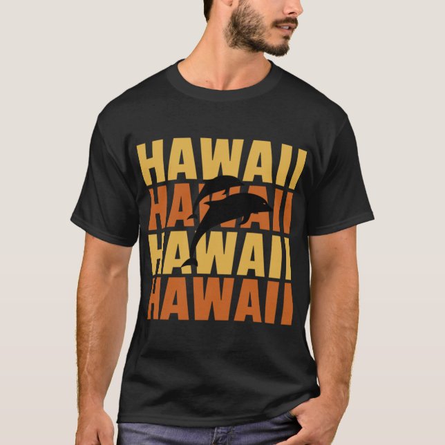 Surfan Stil Dolphin Watching T Shirt (Framsida)