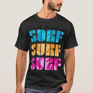 Surfan Surfning av Sorth olina Surfa Text Beach Su T Shirt