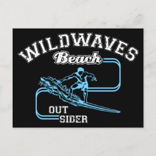 Surfan Vågar Beach Outsiders för vintage Vild Helg Vykort