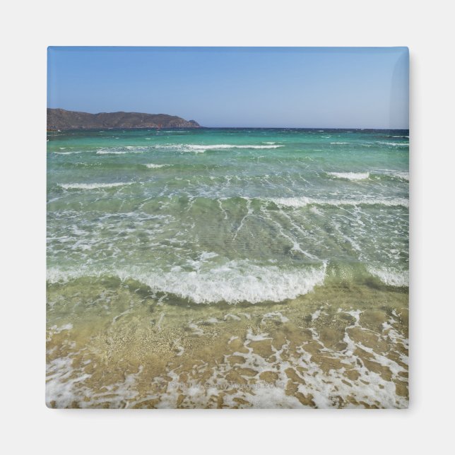 Surfan vid Elafonisi Beach - Europa, Grekland. Magnet (Framsidan)