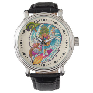 Surfande ananas armbandsur