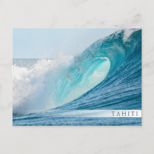 Surfande barrevåg på Tahiti Vykort