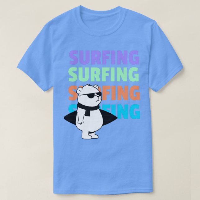 Surfande björn t shirt (Design framsida)