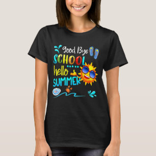 Surfande Bra Adjö Hej i skolan Sommaren förra dage T Shirt