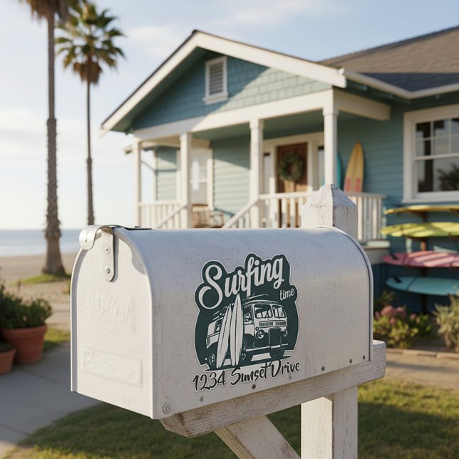 Surfande brevlådededekal klistermärken (Skapare uppladdad)