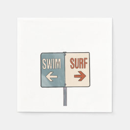 Surfande cocktail-blöjor. Malibu bröllop Pappersservett