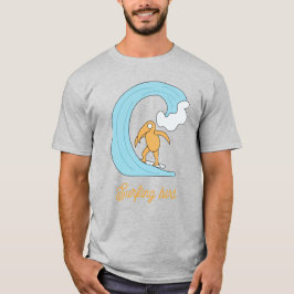 Surfande fågel t shirt
