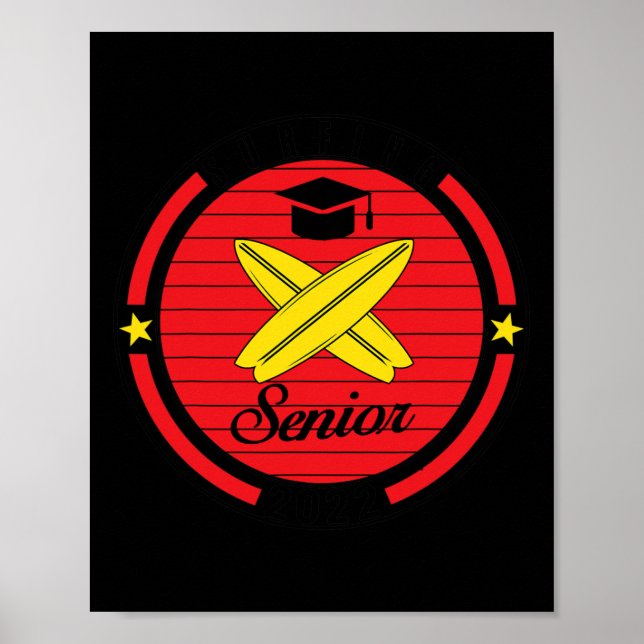 Surfande haj som äter pepperonipizza  poster (Framsidan)