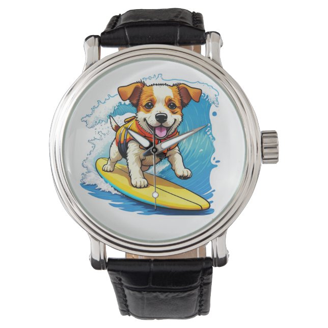 Surfande Hund Armbandsur (Framsida)