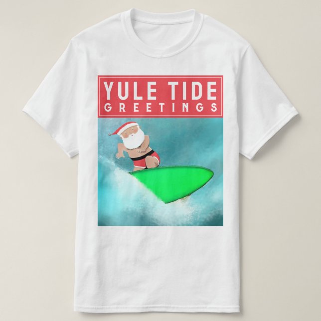 Surfande jul t shirt (Design framsida)