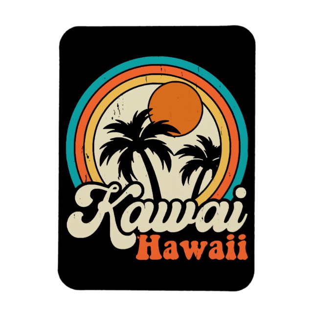 Surfande Kawaii Hawaii Magnet (Vertikal)