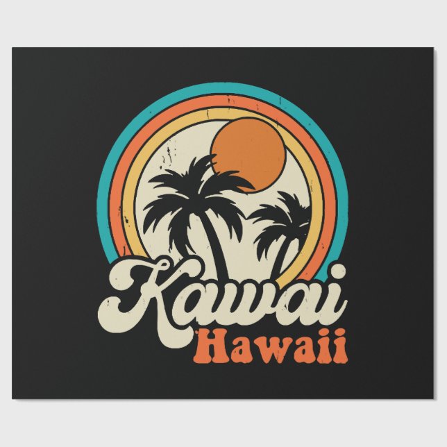 Surfande Kawaii Hawaii Presentpapper (Platt)