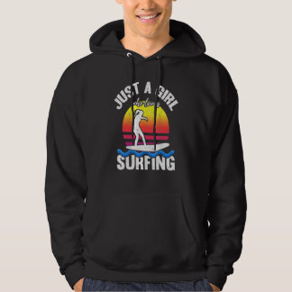 Surfande Kvinnor Surf Ställer In Kvinnor Som Älska Hoodie