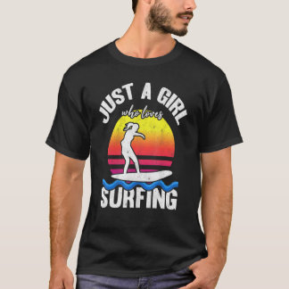 Surfande Kvinnor Surf Ställer In Kvinnor Som Älska T Shirt