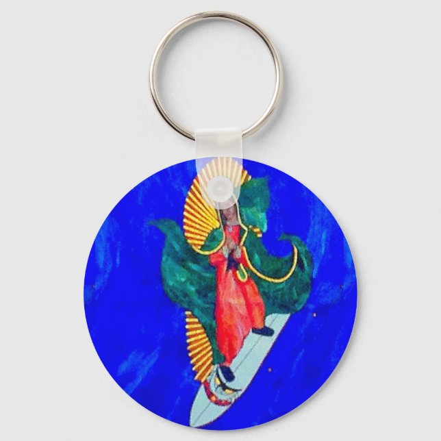 surfande nun-nyckelkedja nyckelring (Framsida)