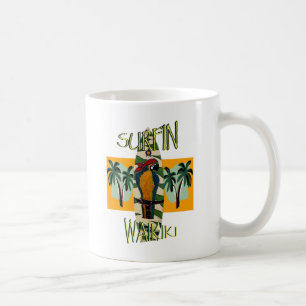 Surfande papegoja kaffemugg