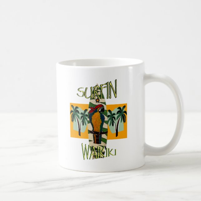 Surfande papegoja kaffemugg (Höger)