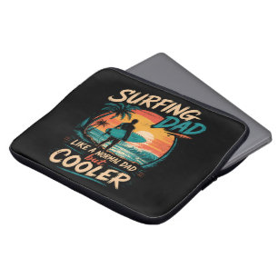 Surfande Pappa Som En Normal Pappa Men Coolare Som Laptop Fodral