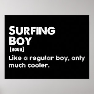 Surfande Pojke Rolig Definition Surfare Poster