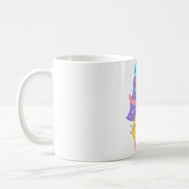 Surfande sjöjungfru kaffemugg (Vänster)